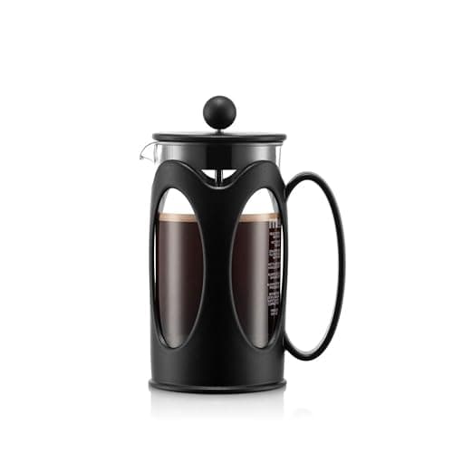 BODUM ボダム コーヒーメーカー コーヒープレス KENYA ケニア フレンチプレス コーヒーメーカー 350ml ブラック ステンレスフィルター ガラスビーカー 浸漬式 コーヒー 【正規品】 10682-01