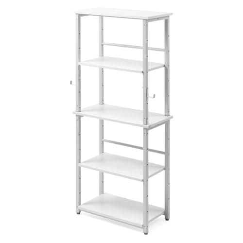 サンワダイレクト デスクサイドラック 上下分割 高さ138.9/70cm 幅60×奥行30cm 総耐荷重60kg ホワイト 100-DESKF052W