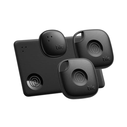 Life360 Tile エッセンシャルパック (Mateブラック2個+Slim+Stickerセット) スマートトラッカー スマートタグ 紛失防止タグ 置き忘れ防止 音を鳴らして場所をお知らせ 防水機能 Bluetooth接続範囲外でも探せる 小型 カード型 iOS Android 対応