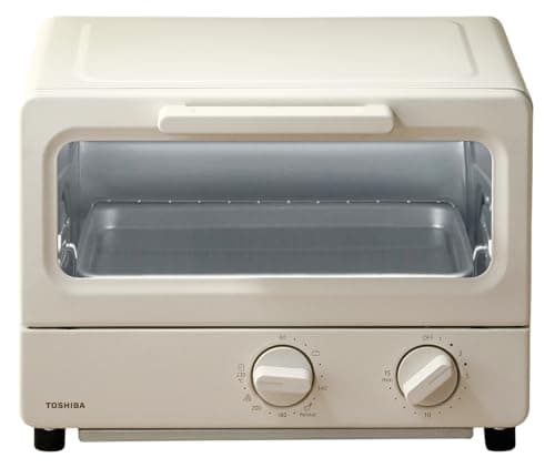 TOSHIBA(東芝) トースター オーブントースター 2枚焼き HTR-PZ3(C) シフォンベージュ 温度調節機能付き 受皿付き タイマー15分