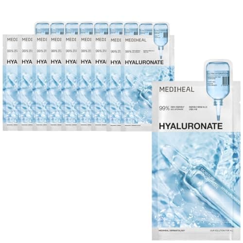 MEDIHEAL OFFICIAL(メディヒール) ヒアルロン酸エッセンシャルマスク*10枚 Hyaluronate Essential Mask Ultra Hydration*10P 韓国パック 保湿 美容液たっぷり しっとり 水分 スキンケア シートマスク フェイスマスク フェイスパック