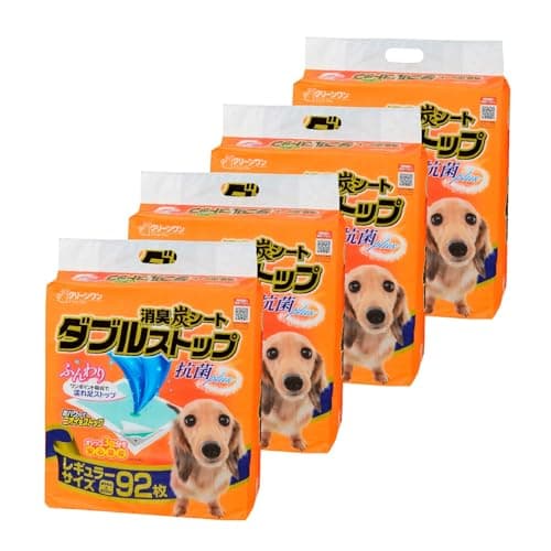 クリーンワン ダブルストップ レギュラー 全368枚 (92枚×4袋) ペットシーツ ケース販売トイレシート ペットシート おしっこシート 犬 厚型 ペット用シーツ 犬用