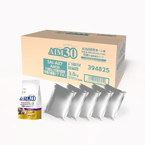 AIM30 15歳以上の室内猫用 腎臓の健康ケア チキン 3.0kg(600g×5袋入) キャットハウス付