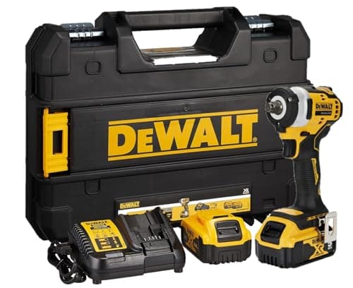 デウォルト(DEWALT) インパクトレンチ ブラシレス コードレス 電動工具 DIY用 18V 5.0Ah バッテリー 2個付 DCF911P2T