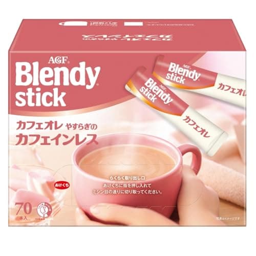 AGF ブレンディ スティック カフェオレやすらぎのカフェインレス 70本 【 カフェインレスコーヒー 】【 スティックコーヒー 】【 デカフェ 】