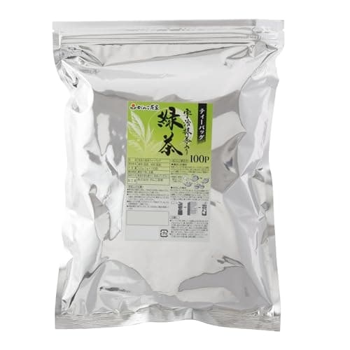 がんこ茶家 業務用 宇治抹茶入り 緑茶 ( 大容量 500g / ティーバッグ / 5g × 100袋 ) 爽やかな香り ( アイス / ホット ) 水出し ( オフィス / 家庭用 )