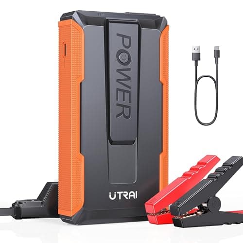 UTRAI ジャンプスターター 12V車用 エンジンスターター 車緊急始動 2000Aピーク電流 6.5Lまでのガソリン車 5.5Lまでのディーゼル車対応 モバイルバッテリー機能 LEDライト搭載 PSE認証済み