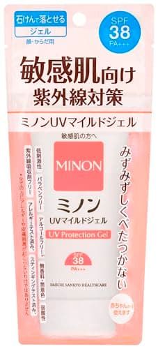 MINON(ミノン) UVマイルドジェル 本体 70g 日焼け止め UVケア 敏感肌 SPF38 PA+++ 紫外線吸収剤フリー 無香料 無着色 弱酸性 パラベンフリー アルコールフリー 低刺激性 お子さまと一緒に 【化粧品】