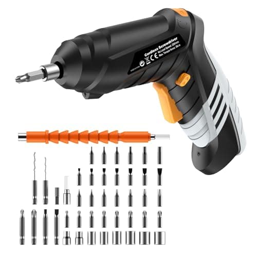 電動ドライバー 小型 電動ドリル ドライバー 正逆転切り替え 2種類変形【4.2V 1500mAh新昇級版 48個部品+軍手付き】電動2.5-3N.m 延長棒 ドリルシャフト Type-C充電 連続使用時間60分 コードレス LEDライト 強磁気 軽量静音 女性 初心者対応 収納ケース DIY工具 家庭/DIY/家具組立用 日本語説明書付き