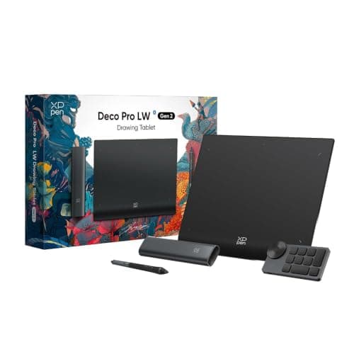 XPPen ペンタブ X3 Proペン ペンタブレット 16Kレベル筆圧検知 11x7インチ 左手デバイス付き ワイヤレス接続 【2年メーカー保証】 お絵かきソフト付 Android Windows macOS Linux対応 イラスト 動画編集 Deco Pro LW (Gen2)