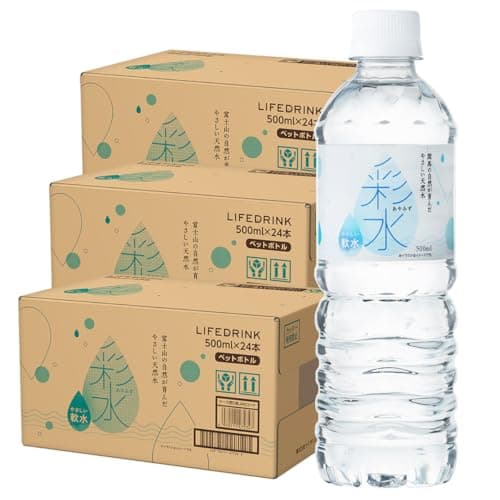 ミネラルウォーター 彩水 あやみず 水 500ml 24本 1ケース ペットボトル ライフドリンクカンパニー