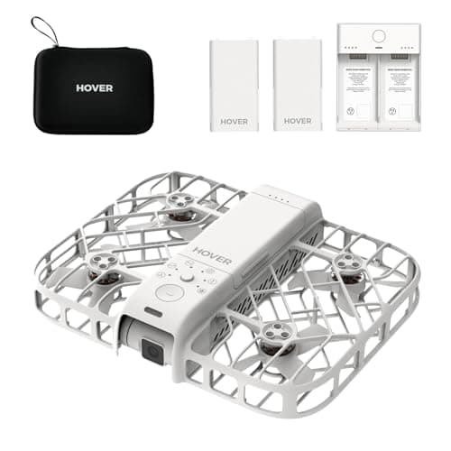 HOVERAir X1 Smart ドローン カメラ付き 100g未満 免許不要 ホバーエアー AI飛行カメラ 自動帰還 HDR動画撮影 室内外(白)