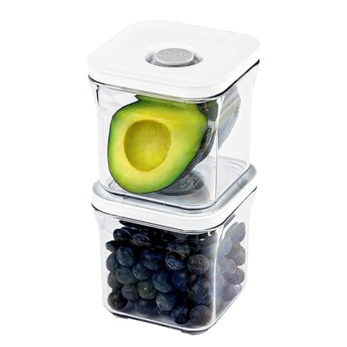 VAKUEN プレミアム真空保存容器 0.5L 2個セット, BPAフリー, 通常の保存容器より最大5倍長く食品の鮮度をキープ (0.5L 2個)