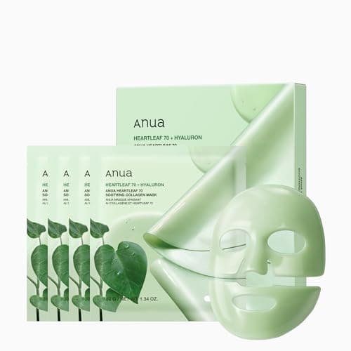 ANUA(アヌア)ドクダミ70スージングコラーゲンフェイスパック(4枚入り) 水分 保湿 ゆらぎ肌 混合肌 heartleaf collagen maskpack コラーゲンパック シートマスク フェイスマスク スキンケア【公式・正規品】