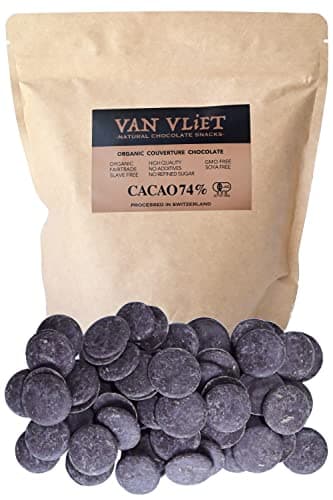 オーガニック クーベルチュールチョコレートダーク74%500g 有機JAS認証 完全無添加 ダーク 非アルカリ処理 VAN VLiET グルテンフリー ヴィーガン