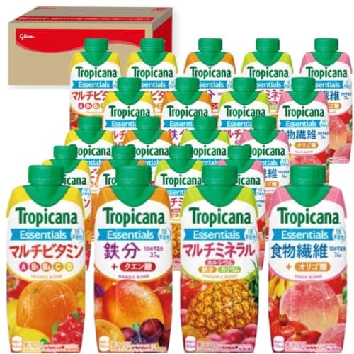 【 江崎グリコ 公式限定】 キリン トロピカーナ エッセンシャルズ 330ml 4種21本 アソート セット