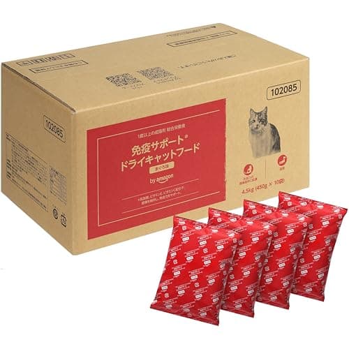 by Amazon 免疫サポート ドライキャットフード まぐろ味 4.5kg(450g×10袋) 総合栄養食 国産 無着色