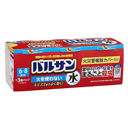 バルサン 火をつかわない 水タイプ くん煙剤 12.5g × 3個 (6~8畳・10~13㎡ 用 × 3個) 家中のいやーな虫をまるごと殺虫 ・スミズミまでよく効く