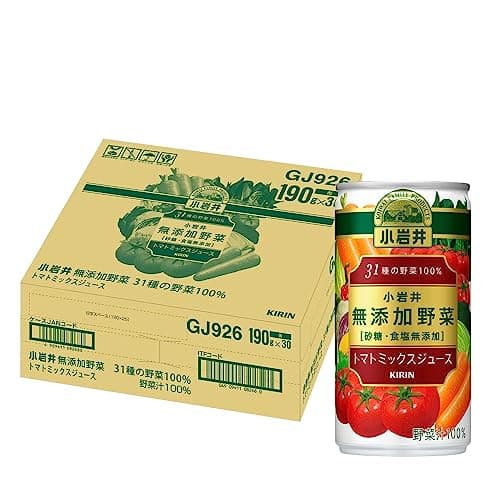 キリン 小岩井 無添加野菜 31種の野菜と果実 100% 190g 缶 30本 野菜ジュース トマトミックスジュース