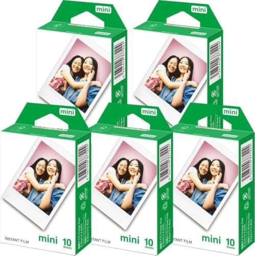 チェキ用フィルム インスタントフィルム チェキmini用 互換 miniフィルム mini対応 写真フィルム 即席写真フィルム インスタントカメラ用 カードサイズ 撮影用 カメラフィルム プリント用 10枚×5パック(合計50枚)5箱セット
