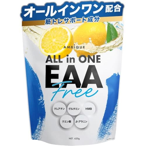 アンビーク オールインワンEAA レモン 620g×1個 人工甘味料不使用 BCAA クレアチン グルタミン L-リジン HMB 必須アミノ酸 国産