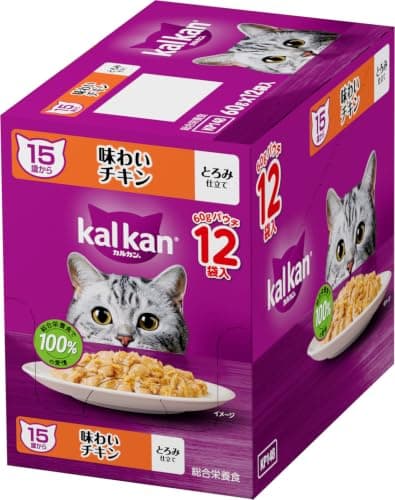 カルカン パウチ シニア猫用 15歳から 60g×12袋 味わいチキン 高齢期 ウェットフード キャットフード 総合栄養食 水分補給 お試し