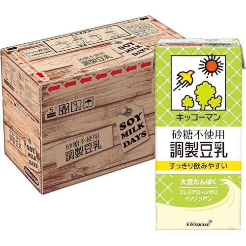 【Amazon.co.jp限定】キッコーマン 砂糖不使用調製豆乳 SOYMILK DAYS 1000ml×6本