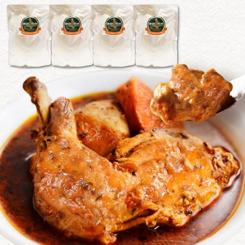【Amazon.co.jp限定】 オリジナル チキンレッグ スープカレー レトルトカレー 丸ごとチキン 300g×4食 中辛 北海道 本格 スパイスカレー ギフト 常温保存 北国からの贈り物