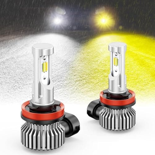 SEALIGHT フォグランプ h11 h8 h16 h9 led フォグ「2023 超爆光 15000LM 0%空洞率 メモリー機能 自動補正 360度角度調整」 2色切り替え ledフォグライト バルブ イエロー/ホワイト IP68防水 キャンセラー内蔵 無極性 信頼性テスト CSP1860チップ 50W 12v 車検対応 電球交換 ファンレス 2個セット
