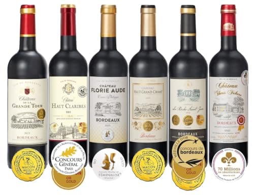 【ALL 金賞ダブル 飲み比べ】赤ワイン 6本 セットフランス ボルドー産 ソムリエ厳選 750ml× 6本 ギフト プレゼント 料理