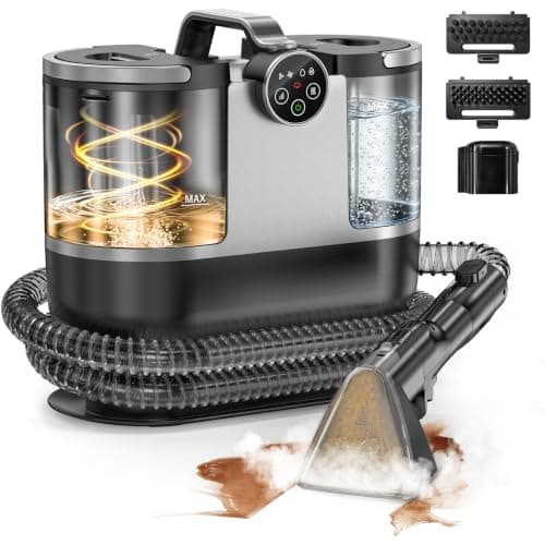 【20000Pa超強吸引力×100℃蒸気噴射×65℃加熱】 SAMONIC スチームクリーナー 加熱式 布洗浄機 大容量水タンク PSE認証済み