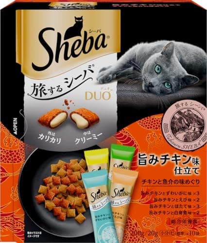シーバ デュオ 成猫用 旅するシーバ 旨みチキン チキンと魚介の味めぐり 200g×12箱 ドライフード おやつ カリカリ 総合栄養食 キャットフード