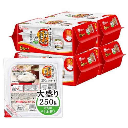 【新登場! 待望の大盛り】アイリスオーヤマ パックご飯 250g×24個 国産米 100% 低温製法米 大盛